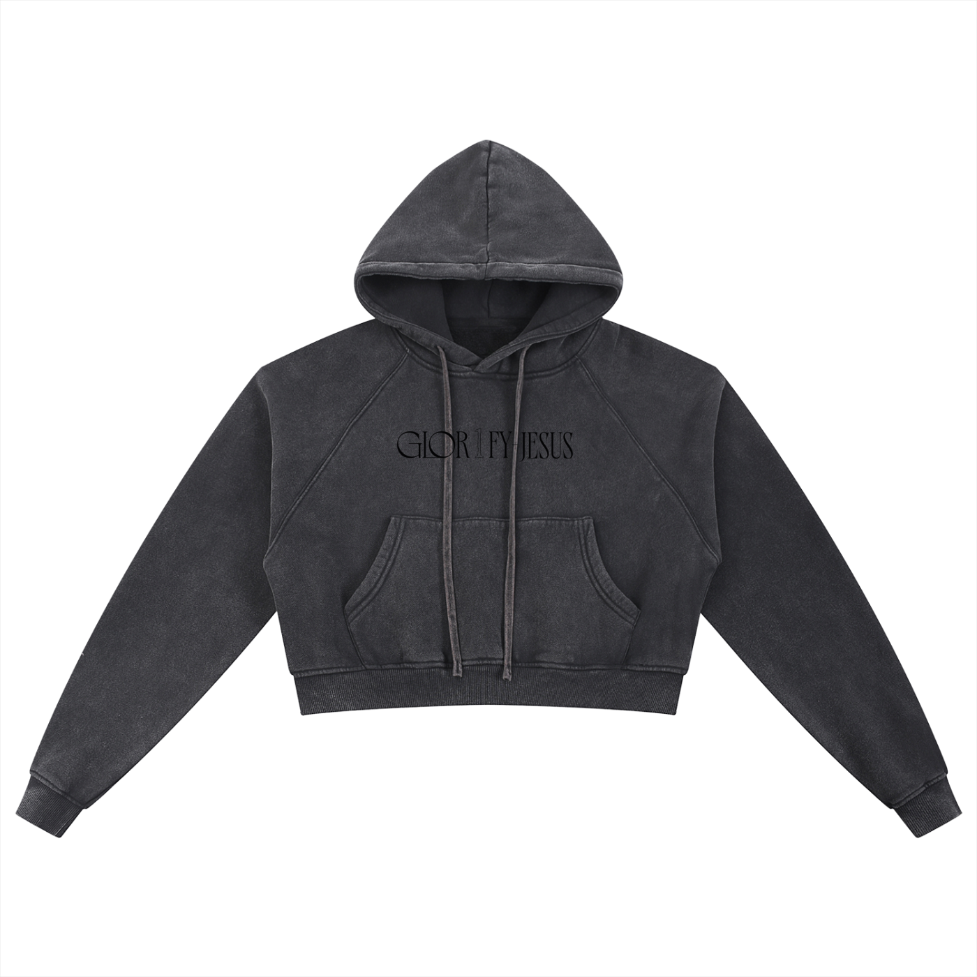 Washed Cropped Hoodie