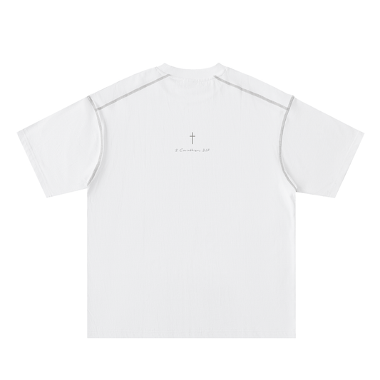 Oversized Contrast-Stitched Cotton Tee