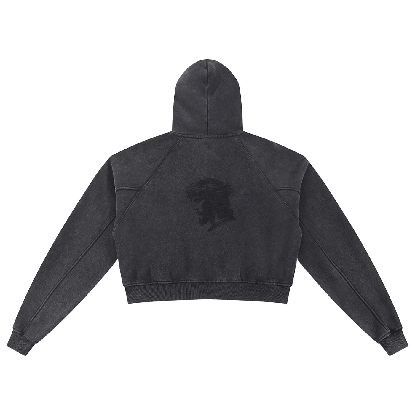 Washed Cropped Hoodie