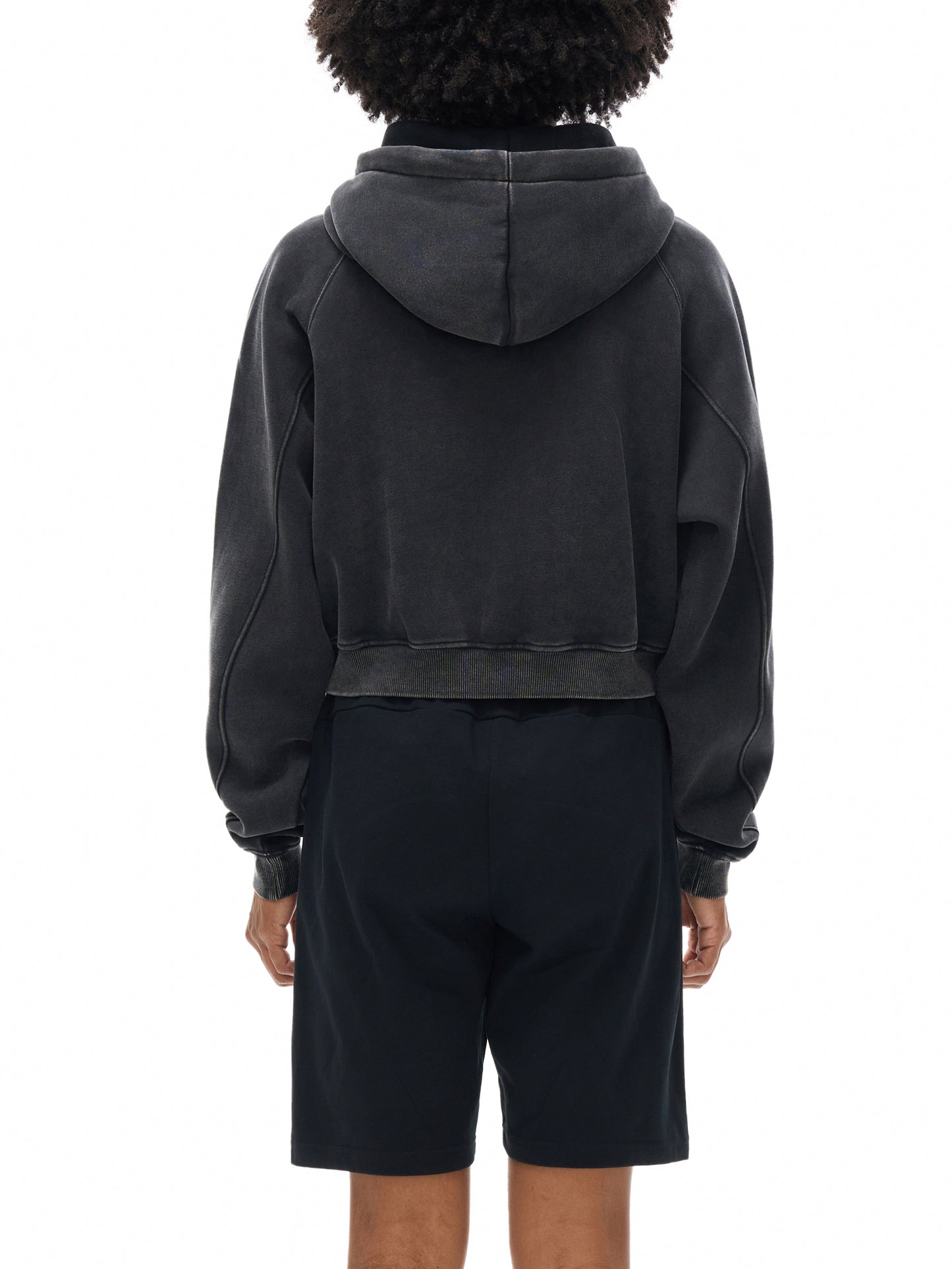 Washed Cropped Hoodie