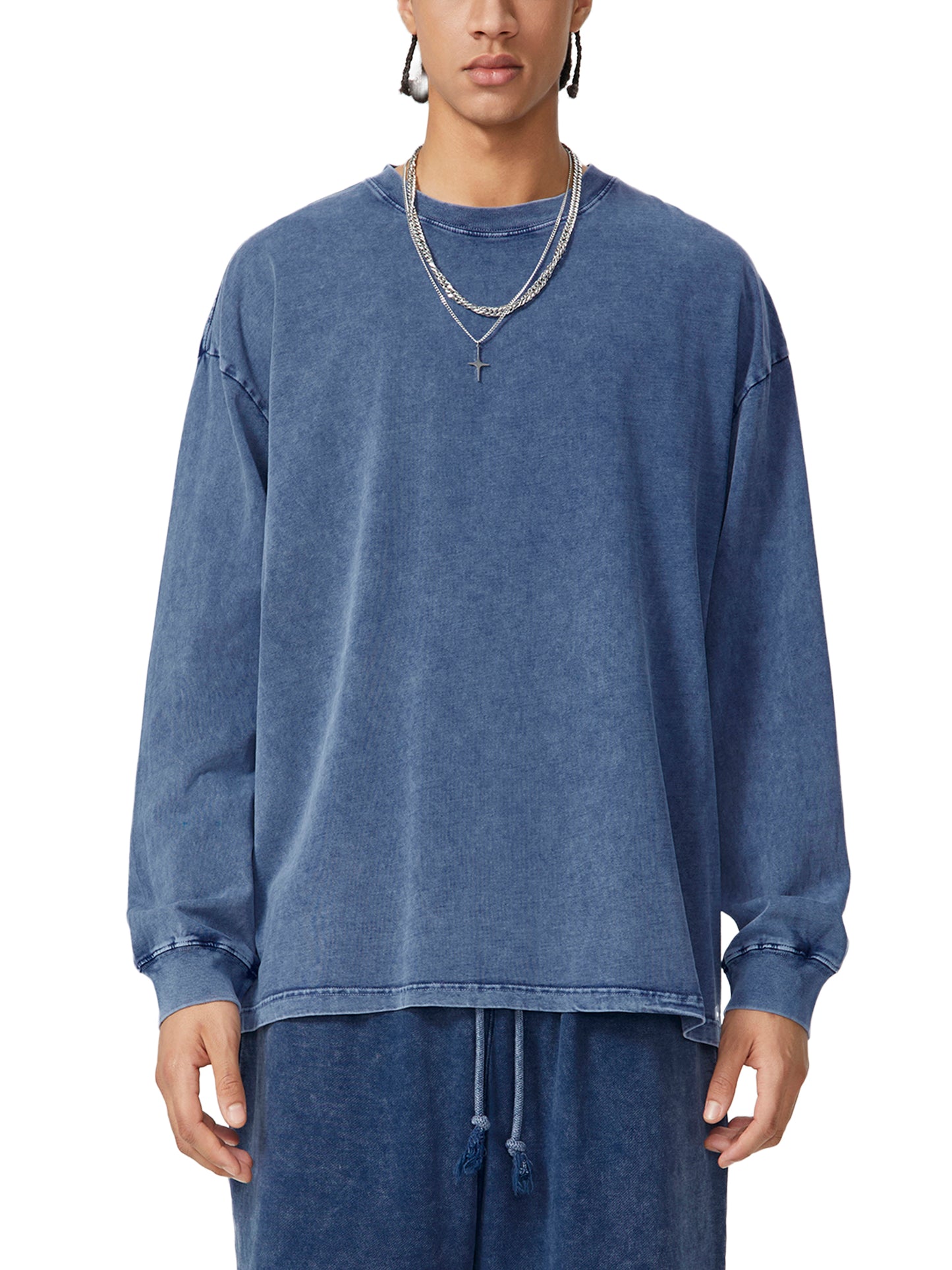 Snow Washed Frayed Edge T-Shirt